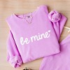 Simply Sage Market Women's Lightweight Garment Dyed Graphic Sweatshirt Be Mine Cursive Heart - 3 of 4