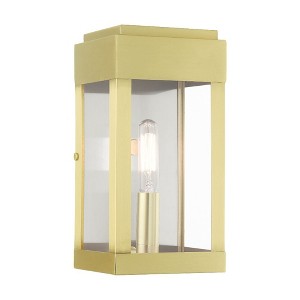 Livex Lighting York 1 - Light Wall Light in  Satin Brass - 1 of 2
