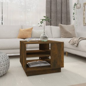 vidaXL Coffee Table Smoked Oak Engineered Wood Medium Coffee Table - 1 of 4