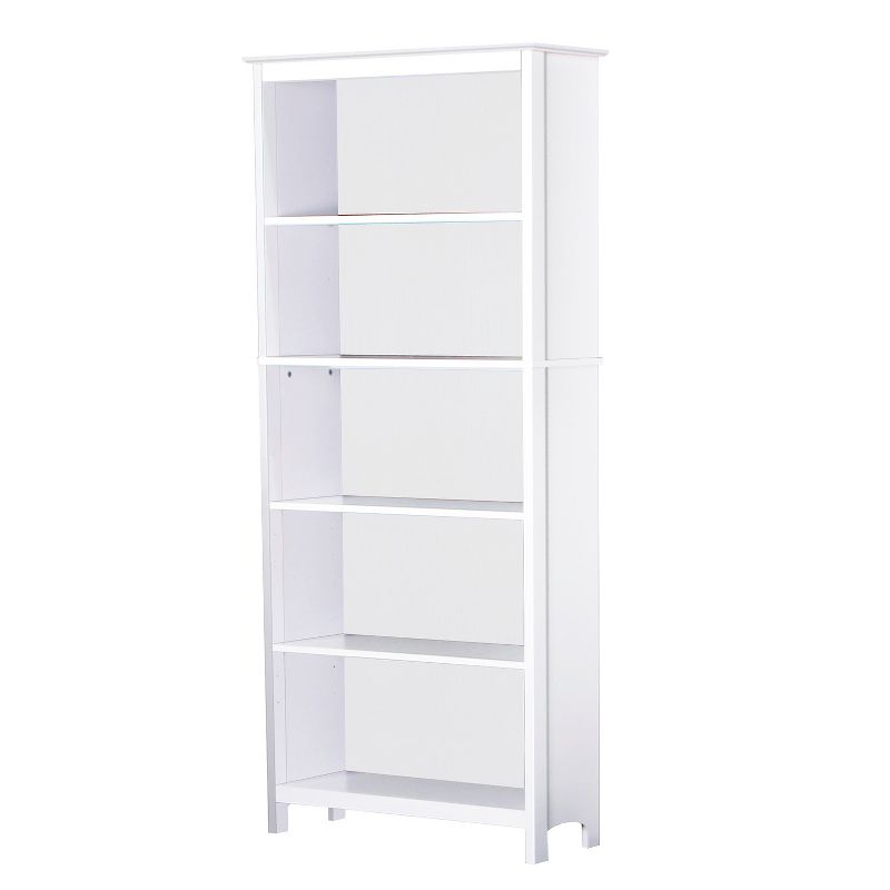 Saint Birch Olivia 5-Shelf Bookcase, Gray Oak/White, 2 of 5
