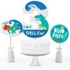 Big Dot of Happiness 3rd Birthday Roar Dinosaur - Three Rex Dino Third Birthday Party Centerpiece Sticks - Table Toppers - Set of 15 - 3 of 4