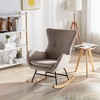 NicBex Rocking Chair with High Backrest and Armrests Accent Chair Padded Seat Lounge Chair Living Room Chair Comfy Chair for Bedroom - 3 of 4