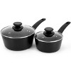 Oster Connelly 7 Piece Textured Nonstick Aluminum Cookware Set in Black - 3 of 4