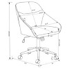 Vynxaria Jackman Grey Upholstered Adjustable Home Office Desk Chair - 2 of 4