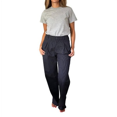 Women's Pinstripe Straight Trouser Pants - needii