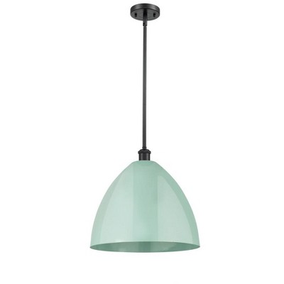 Plymouth Dome - 1 Light Stem Hung Pendant In Industrial Style-16.75 Inches Tall and 16 Inches Wide