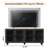 Sapphtopaz Farmhouse TV Stand for TVs Up to 70" with Adjustable Shelves Entertainment Center with Solid Wood Legs TV Stands for Living Room - 4 of 4