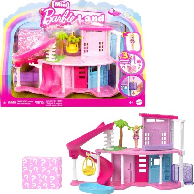 Barbie 1.5" Mini Land Doll House 1 with Furniture & Accessories