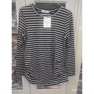 Maternity Shirt Side Button and Ruched Maternity Tunic Tops - 1 of 1