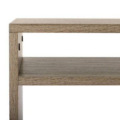 Dubai Collector's Fair Inspired Oak and Black Mid Century Etagere