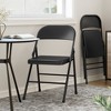 Folding Chairs 4 Pack, Sturdy metal frame supports up to 350 lbs£¬ Portable folding chairs ideal for dining, living, office, and outdoor events. - 3 of 4