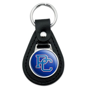 Presbyterian College Primary Logo Black Leather Keychain - 1 of 4