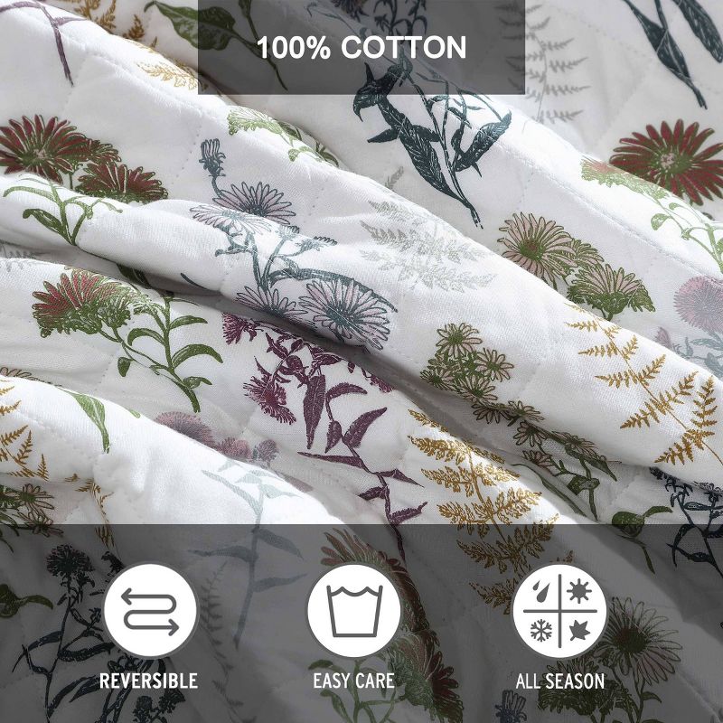 Eddie Bauer Flower Field 100% Cotton Quilt Set Green, 3 of 15