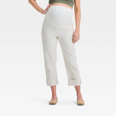 Over Belly Cropped Vintage High-Rise Straight Maternity Pants - Isabel Maternity by Ingrid & Isabel™