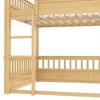 KTMBDW Bunk Bed, Bunk Bed Frame with Ladder and Guardrail, Wood Slats for Dormitory and Bedroom, Space Saving - 4 of 4