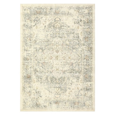 Vintage Boho Distressed Area Rug Floral Rug Washable Rugs For Living ...