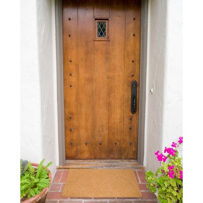 EcoCoir Beige Rectangular Outdoor Doormat with Non-Slip Backing
