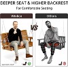 Real Relax Wooden Outdoor Porch Swings with Upgraded 22" Deep Seat, Heavy Duty 880 Lbs Swing Bench Chair for for Patio, Backyard, Garden - 3 of 4