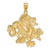 Black Bow Jewelry 14k Yellow Gold 2D Dragon Pendant, 25mm - 3 of 4