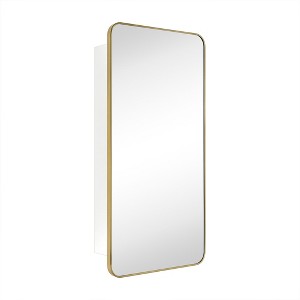 TEHOME Garnes Rectangular Recessed or Surface Mount Metal Medicine Cabinet with Mirror - 1 of 4
