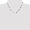 Black Bow Jewelry 2.4mm, 14k White Gold Solid Link Cable Chain Necklace - 2 of 4