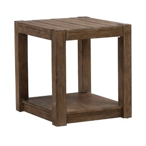 Liberty Furniture,Broadmore Living Room Square Chairside Table - Cobblestone Brown - 1 of 4