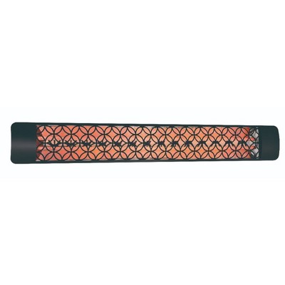 Eurofase Heating - 6000 Watt Electric Infrared Dual Element Heater-208 Voltage-Black Finish-Clover Decorative Fascia