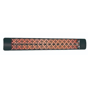 Eurofase Heating - 6000 Watt Electric Infrared Dual Element Heater-208 Voltage-Black Finish-Clover Decorative Fascia - 1 of 1