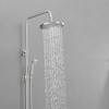 BWE 2-Spray Outdoor Wall Bar Shower Kit Shower Head with Hand Shower Cross Knobs in Brushed Nickel - 3 of 4
