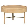 NicBex Modern Round Wood Rotating Coffee Table with Metal Legs for Living Room - 4 of 4