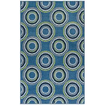 Casual Geometric Dots Indoor Living Room Accent Area Rug - Blue Nile Mills