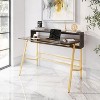 NicBex 47.25 Inch Home Office Writing Desk with Riser and Open Shelf for Bedroom,Study Room,Office,Black - 2 of 4