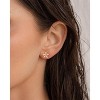 Cubic Zirconia Earrings - 14K Gold Plated Cubic Zirconia CZ Wedding Earrings for Women Bridal Bridesmaid - 4 of 4