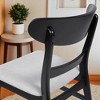 Set of 2 Mid-Century Modern Upholstered Dining Chairs with Rubberwood Legs, Cushioned Seat and Back, Accent Chairs for Kitchen or Dining Room - 2 of 4