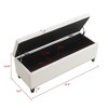 TUYOHW 47.5" Storage Ottoman Bench,Button Tufted Teddy End of Bed Bench with Safety Hinge,Ottoman for Living Room,Entryway,500lb Capacity - 3 of 4
