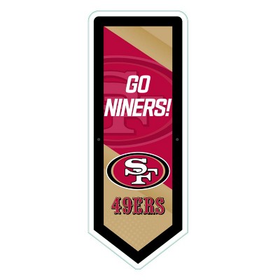 Evergreen Ultra-Thin Glazelight LED Wall Decor, Pennant, San Francisco 49ers- 9 x 23 Inches Made In USA
