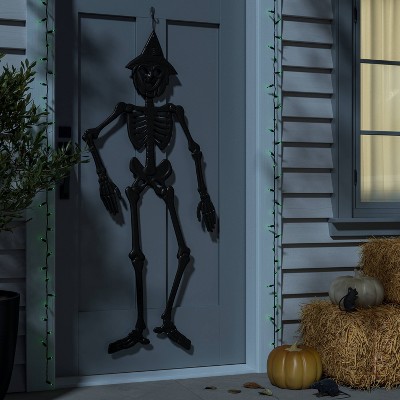 59" 3D Jointed Witch Skeleton Halloween Decorative Prop Black - Hyde and EEK! Boutique™