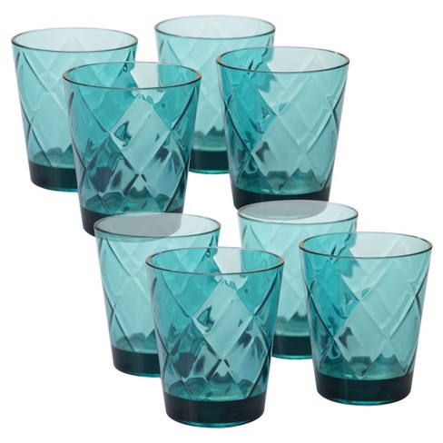 Elle Decor Acrylic 25 Ounce Plastic Water Tumblers, Set Of 4 Drinking Cups,  Reusable, Shatterproof, And Bpa-free Beverage Drinking Glasses, Blue :  Target