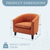 HOMEFUN Mid-Century Orange Accent Chair, Comfy Single Sofa with Padded Seat - 2 of 4
