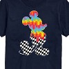 Men's - Disney - Mickey Checkered and Rainbow Silhouette Short Sleeve Graphic T-Shirt - 2 of 4