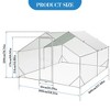 Large Metal Chicken Coop, Walk-in Poultry Cage with Cover, Spire Roof Hen House with Security Lock, Chicken Run for Backyard, 9.8' x 6.6' x 6.5' - 3 of 4