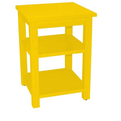 HomeRoots 28" Yellow Solid Wood Nightstand