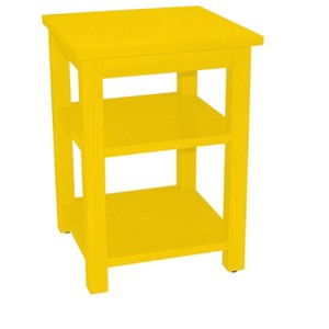 HomeRoots 28" Yellow Solid Wood Nightstand - 1 of 4
