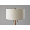 Madeline Floor Lamp Natural Rubberwood Antique Brass - Adesso - 3 of 4