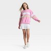 Women's Striped Oversized French Terry Crewneck Sweatshirt - JoyLab™ - 3 of 3