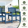 Hyleory HDPE Double Outdoor Chair with 2-Tier Side Table, Weather Resistant Patio Loveseat with Built-In Table - 2 of 4