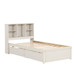 TiramisuBest Full Metal Platform Bed Frame with Headboard, Strong Slat Support, No Box Spring Needed, Easy Assembly, Black - 1 of 4