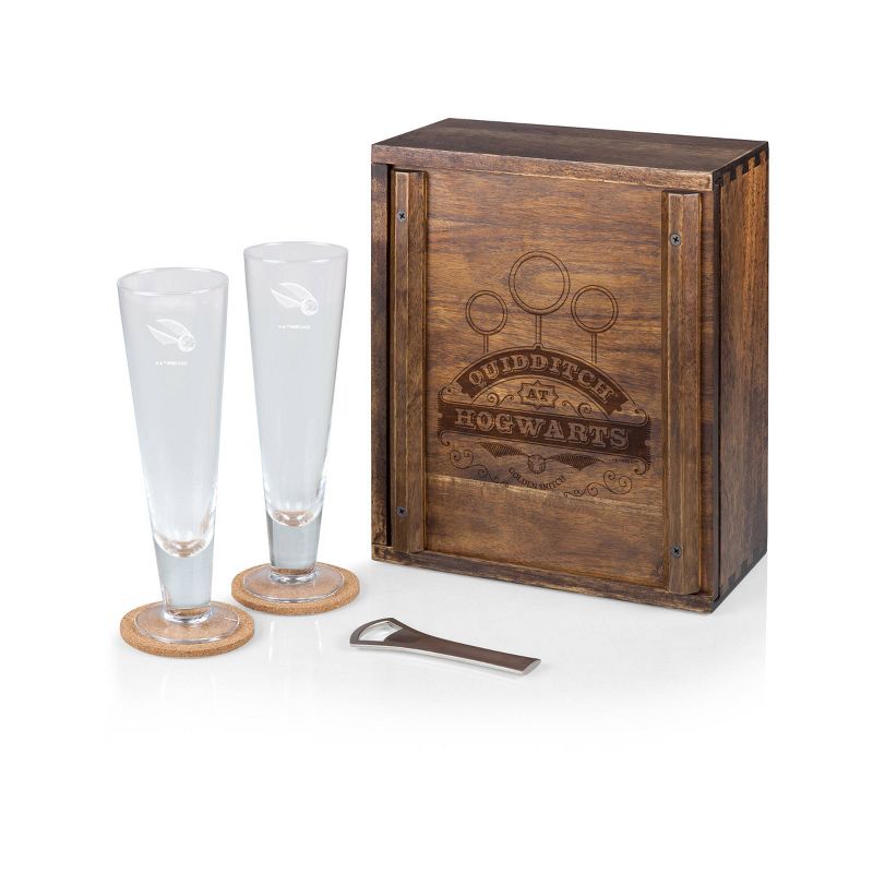 Harry Potter 7pc Glass Quidditch Beverage Gift Set - Picnic Time, 1 of 9