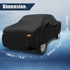 Unique Bargains Pickup Truck Cover for Toyota Tacoma Double Cab 5.0 Feet Bed 05-21 Black 215"x74.8"x65" 1 Pc - 4 of 4