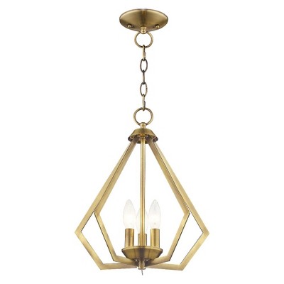 Bronze Mini Crystal Geometric Pendant Light